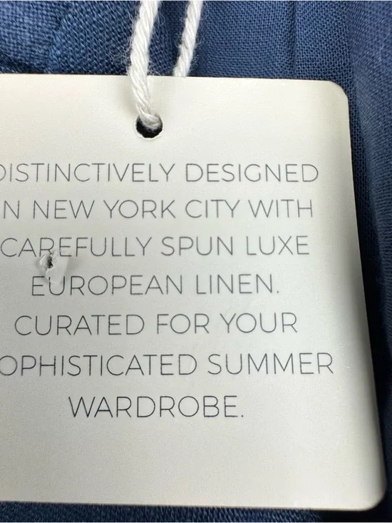 Magaschoni NWT 100% Linen Dark Blue, double-breasted blazer. Women’s size M. - Picture 6 of 8